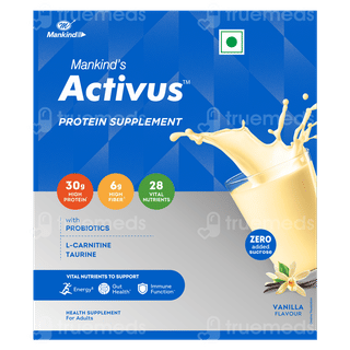 Activus Vanilla Flavour Zero Added Sucrose Refill Powder 200Gm